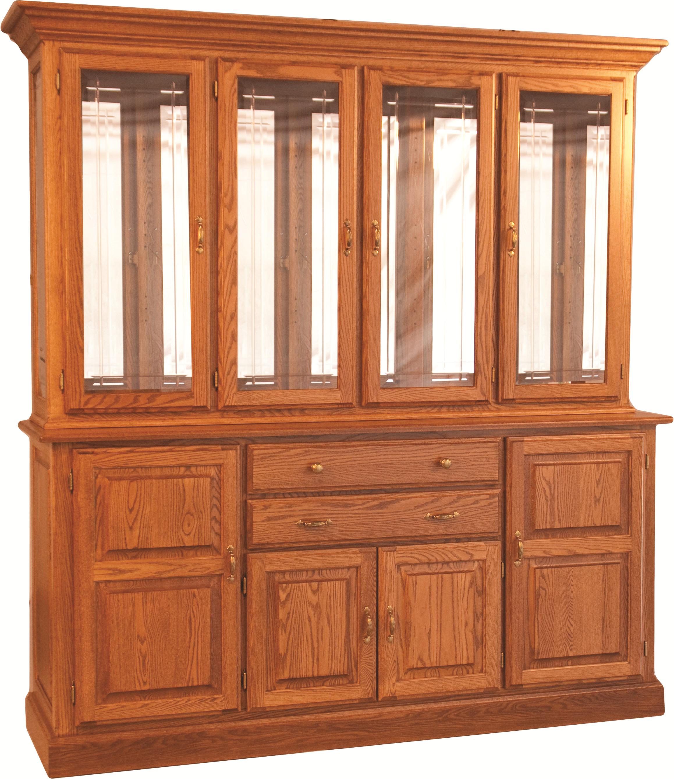Oak wood top china cabinet
